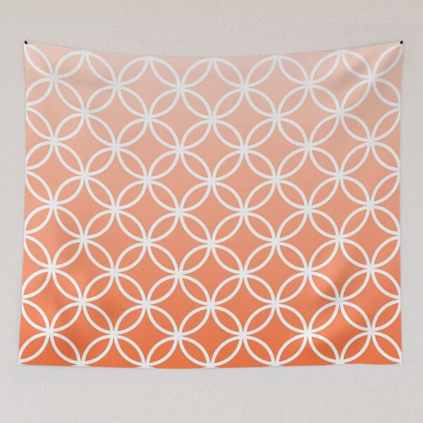 Item preview, Coral Ombre Lattice Circles designed and sold by ImageNugget.