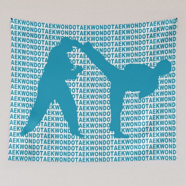 Item preview, Taekwondo Side Kick Small Text Blue  designed and sold by yin888.