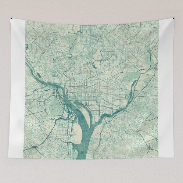 Item preview, Washington Map Blue Vintage designed and sold by HubertRoguski.