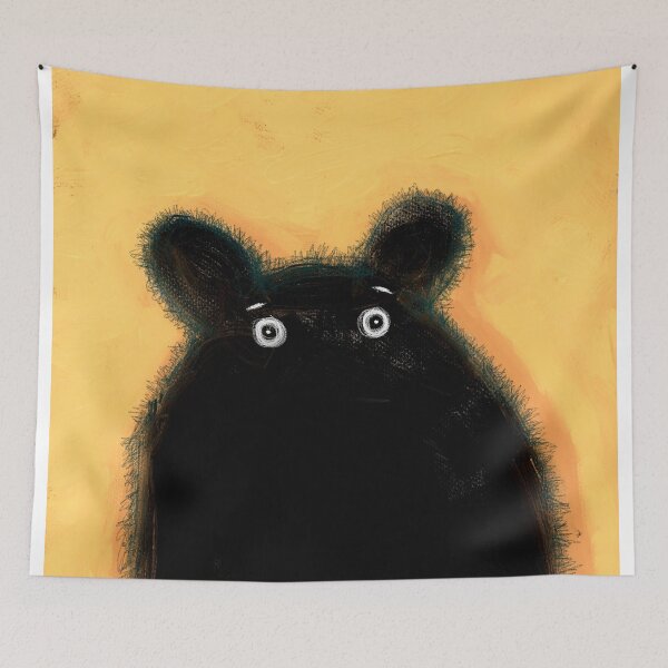 Item preview, Cute furry black bear designed and sold by samsudin ismail.