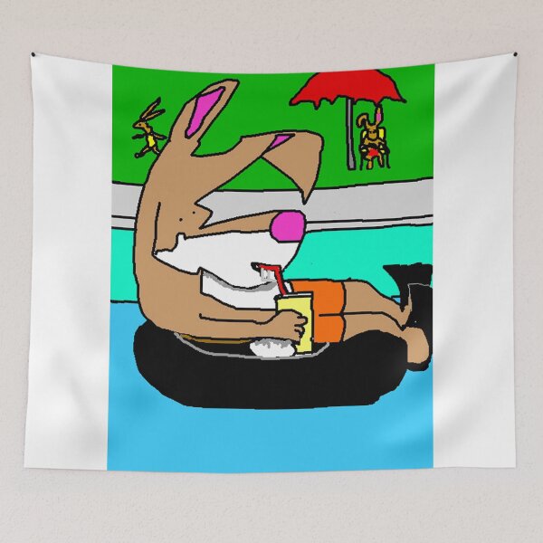 Aperçu de l'œuvre Bunny Inner Tube créée et vendue par pinkyjainpan.