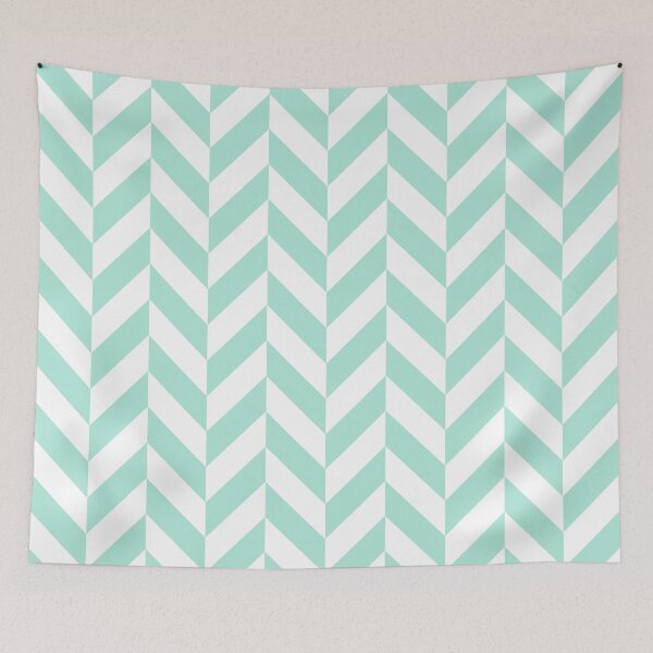 Item preview, Mint Offset Chevrons designed and sold by ImageNugget.