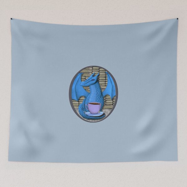 Item preview, Blue Book Hoarding Dragon with Tea designed and sold by shaneisadragon.