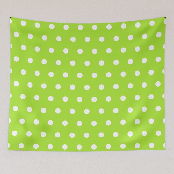 Item preview, Small White Polka Dots on LimeGreen background designed and sold by ImageNugget.