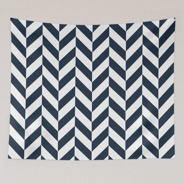 Item preview, Navy Offset Chevrons designed and sold by ImageNugget.
