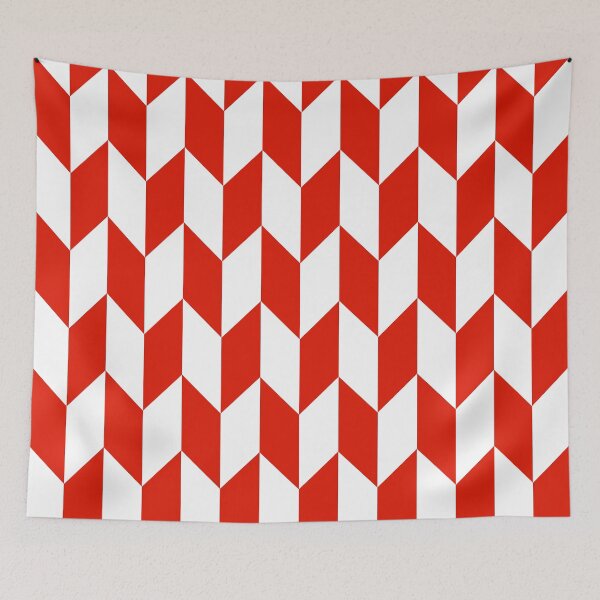 Item preview, Red Thick Offset Chevrons designed and sold by ImageNugget.