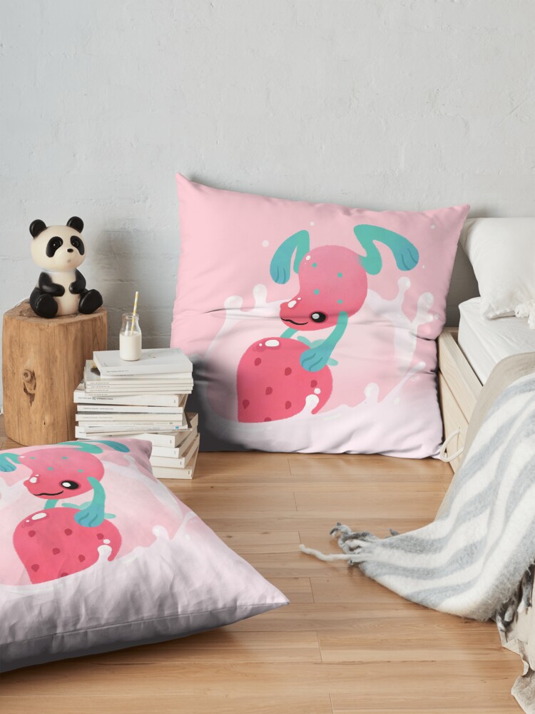 Alternate view of Strawberry poison milk 1 Floor Pillow