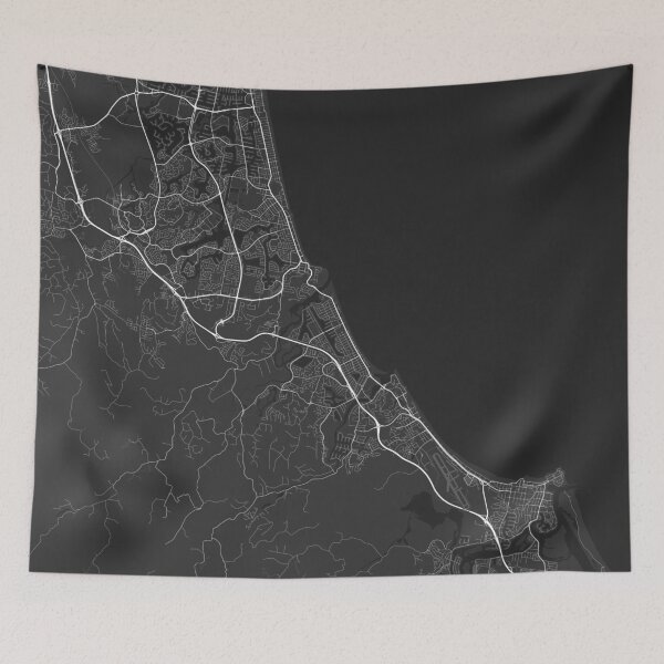 Item preview, Gold Coast-Tweed Head, Australia Map. (White on black) designed and sold by Graphical-Maps.
