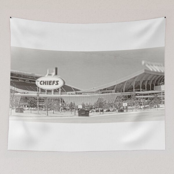 Item preview, Arrowhead Stadium, Kansas City Chiefs, Tilt-Shift, Black and White designed and sold by PhotosByTrish.