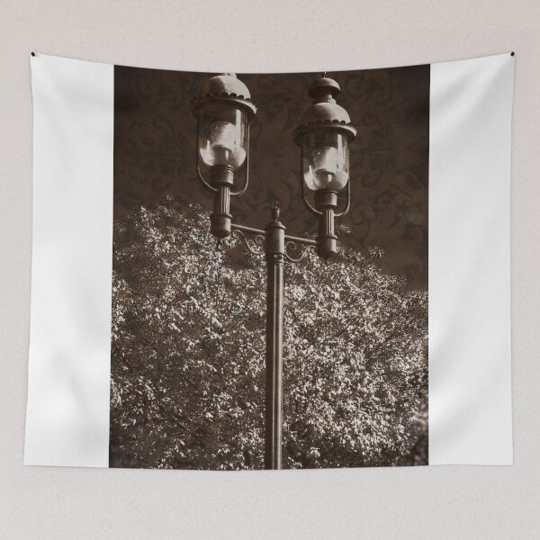 Item preview, Wrought Iron Street Lamps, Brocade, Sepia, Vintage, Antique Look designed and sold by PhotosByTrish.