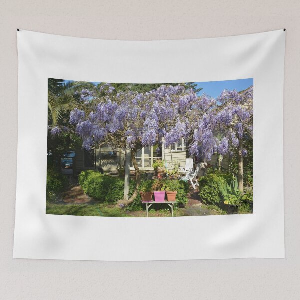 Item preview, BEACH COTTAGE WITH WYSTERIA designed and sold by kazaroodie.