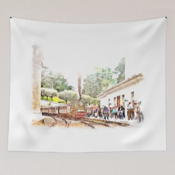 Item preview, Vatican station with train with steam locomotive designed and sold by Giuseppe Cocco.