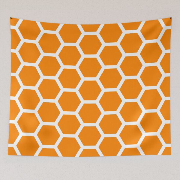 Item preview, Orange Honecomb Pattern designed and sold by ImageNugget.