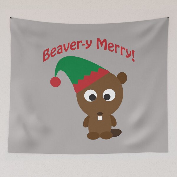 Item preview, Beaver-y Merry! Beaver Christmas Elf designed and sold by Hedgie Designs.