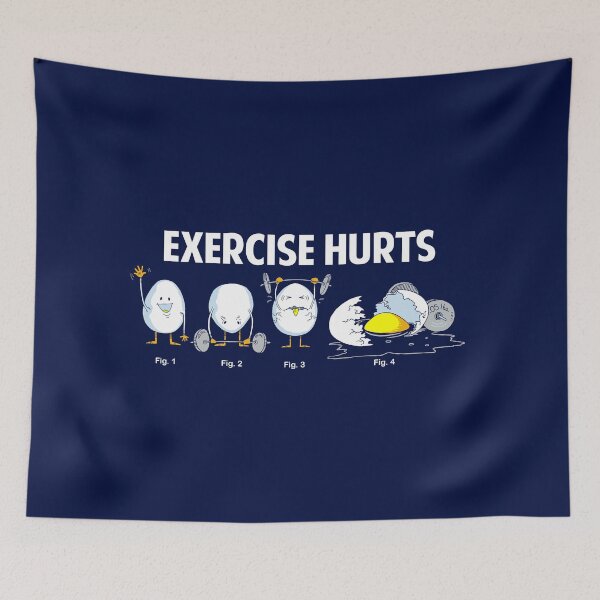 Item preview, Exercise Hurts | Funny Workout designed and sold by BootsBoots.