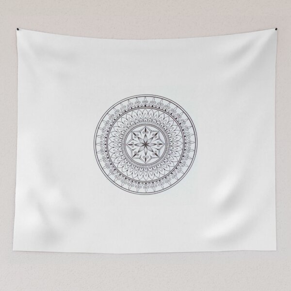 Item preview, Black And White Hand Drawn Mandala designed and sold by Zedart.