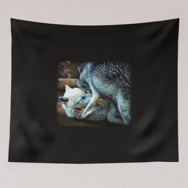 Item preview, The Wolf Hug designed and sold by WhiteOak Art Designs.