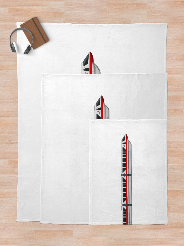 Thumbnail 5 of 6, Throw Blanket, Monorail Red designed and sold by EPCOTJosh.