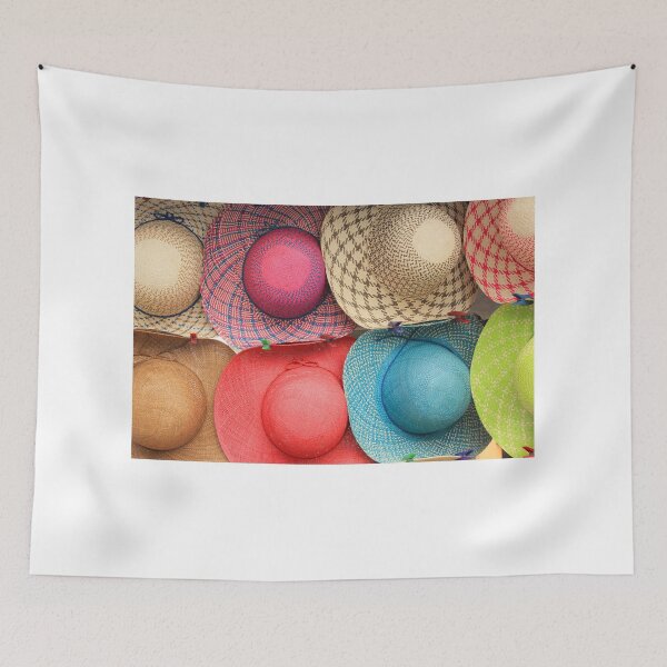 Item preview, Colorful Straw Hats at the Market designed and sold by rhamm.