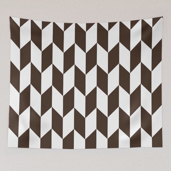 Item preview, Chocolate Thick Offset Chevrons designed and sold by ImageNugget.