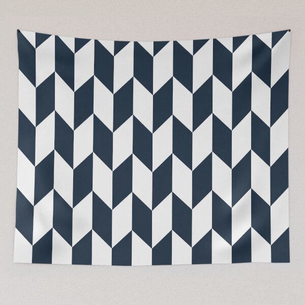 Item preview, Navy Thick Offset Chevrons designed and sold by ImageNugget.