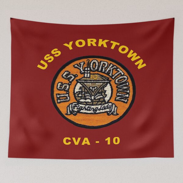 Item preview, USS Yorktown (CV/CVA/CVS-10) Crest for dark backgrounds designed and sold by Nikki SpaceStuffPlus.