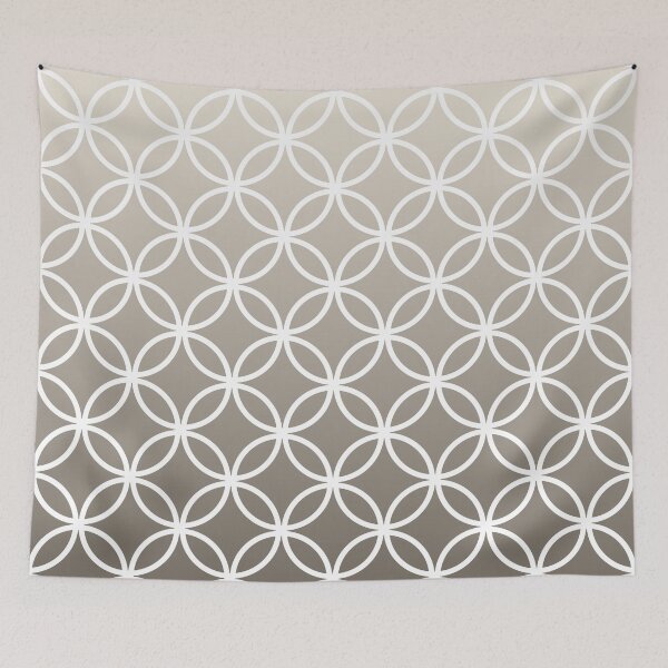Item preview, WarmGrey Ombre Lattice Circles designed and sold by ImageNugget.