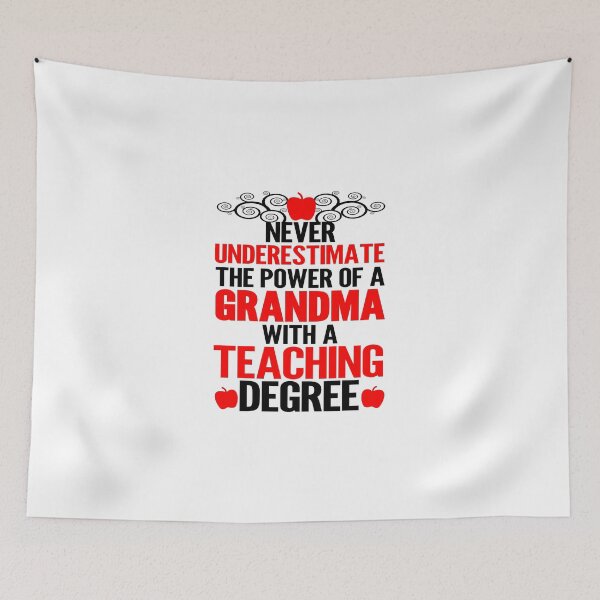 Item preview, Never Underestimate The Power Of A Grandma With A Teaching Degree  designed and sold by evahhamilton.