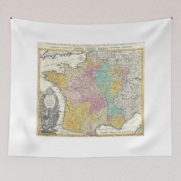 Item preview, Vintage Map of France (1741) designed and sold by BravuraMedia.