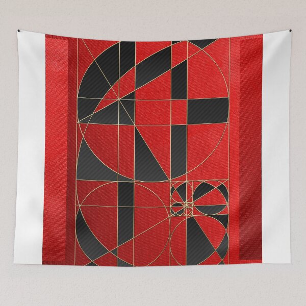 Item preview, The Alchemy - Divine Proportions - Black on Red designed and sold by Serge Averbukh Art Studio.