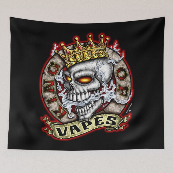 Item preview, King Of Vapes (Skull With Crown) designed and sold by LinkArtworks.