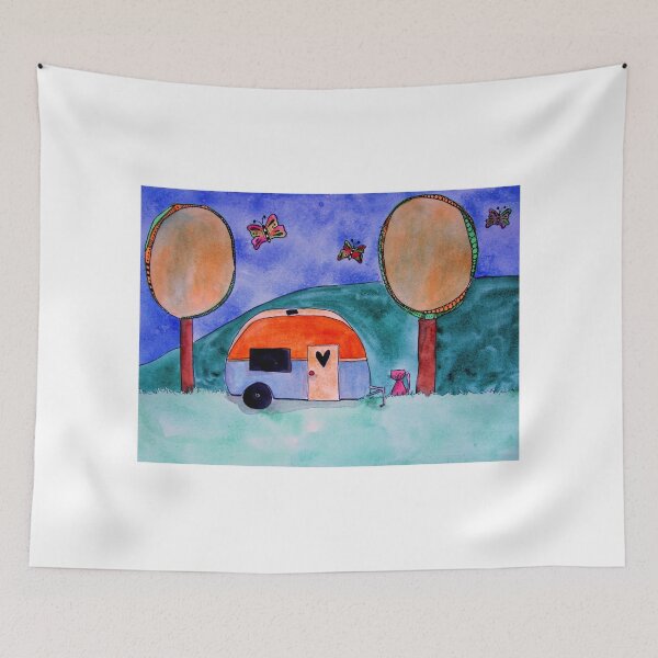 Item preview, Extra Doodly Retro Camper designed and sold by Tricia Michael.