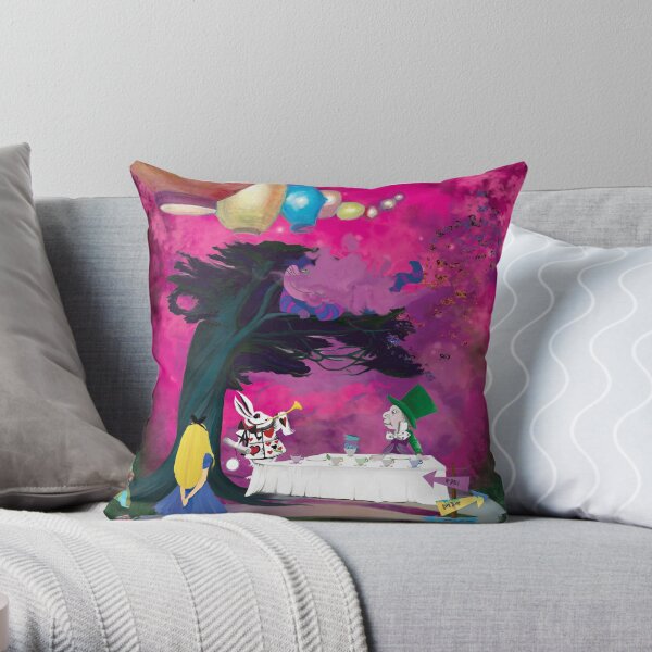 Alice in Wonderland Throw Pillow