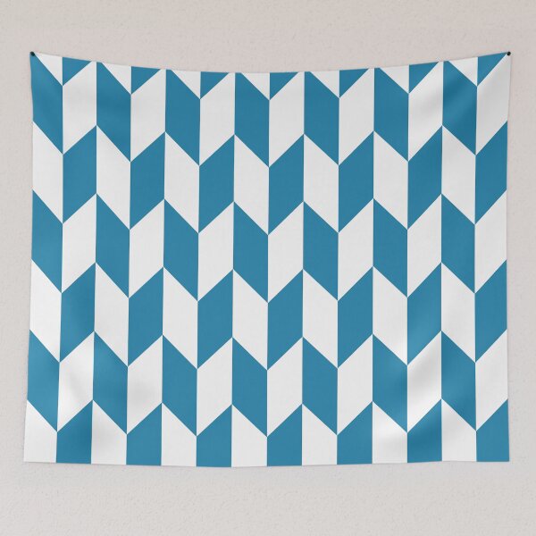 Item preview, Blue Thick Offset Chevrons designed and sold by ImageNugget.