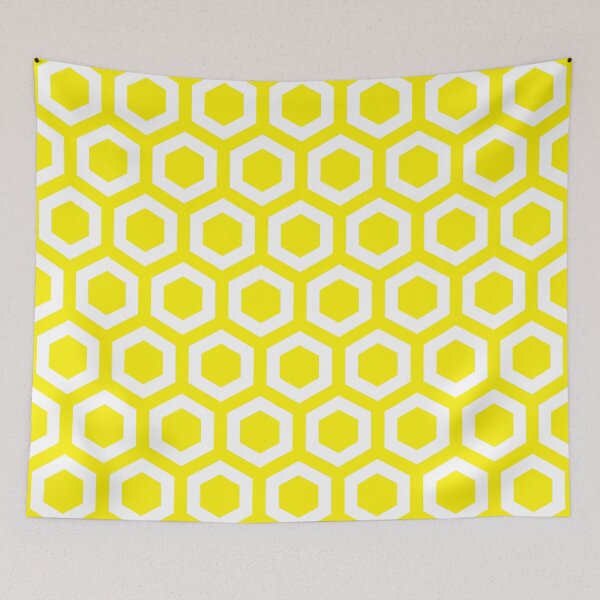 Aperçu de l'œuvre Yellow Hexagons créée et vendue par ImageNugget.