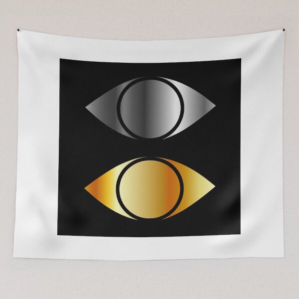 Item preview, Set of eyes symbols in gold and silver  designed and sold by Shawlin Islam.