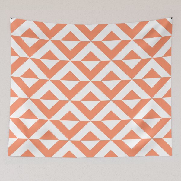Item preview, Coral Square Diamond Chevron Pattern designed and sold by ImageNugget.