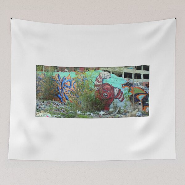 Item preview, Abandoned Packard Plant Graffiti in Detroit, MI designed and sold by anitahiltz.