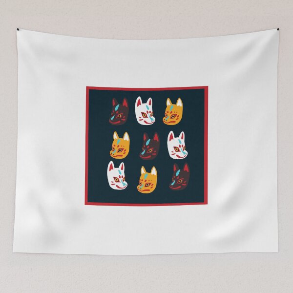 Item preview, Kitsune Japanese Fox Masks designed and sold by BasilFox.