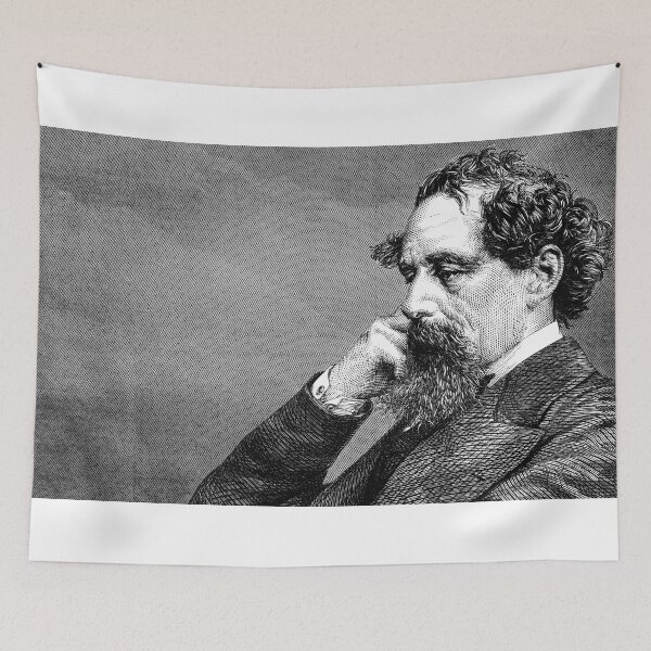 Item preview, Charles Dickens portrait designed and sold by Vintage Designs +.