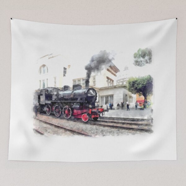 Item preview, Steam locomotive in station designed and sold by Giuseppe Cocco.