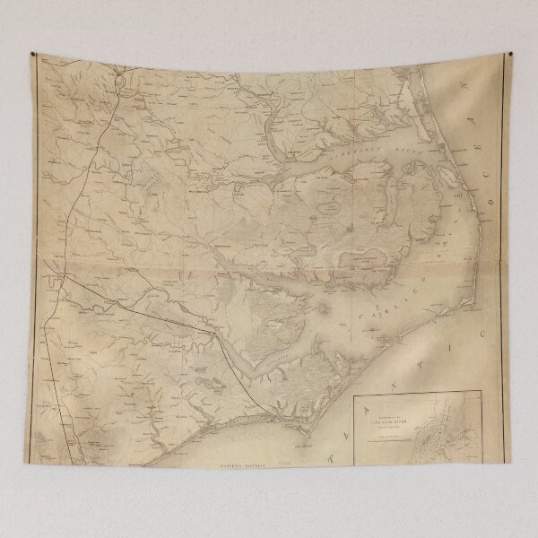 Item preview, Vintage Map of Eastern North Carolina (1862) designed and sold by BravuraMedia.