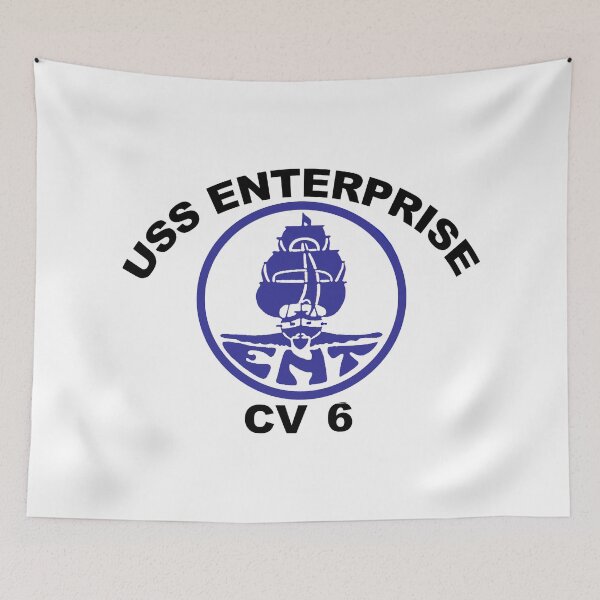 Item preview, USS Enterprise CV-6 Crest designed and sold by Nikki SpaceStuffPlus.