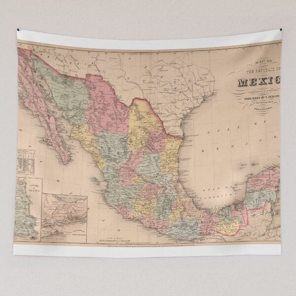 Item preview, Vintage Map of Mexico (1859) designed and sold by BravuraMedia.