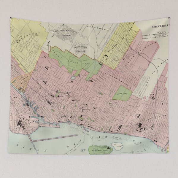 Item preview, Vintage Map of Montreal (1903) designed and sold by BravuraMedia.