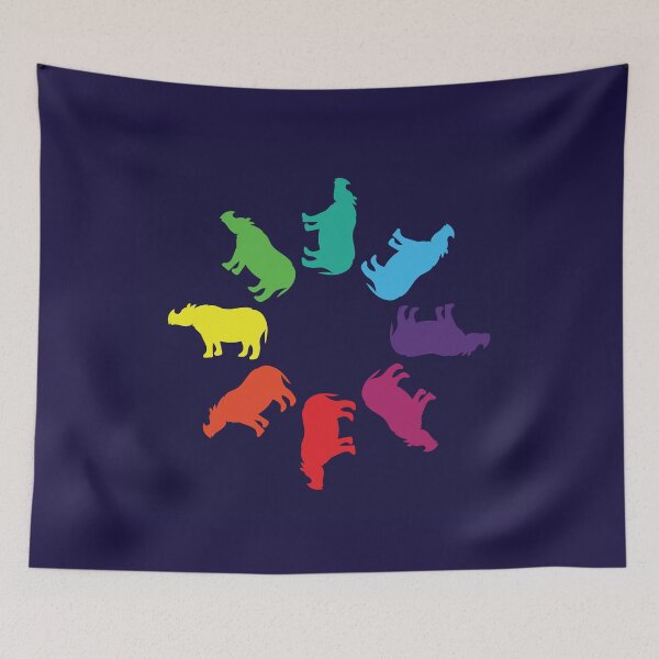 Item preview, Color: Javan Rhino Rainbow Pinwheel designed and sold by Peppermint Narwhal.