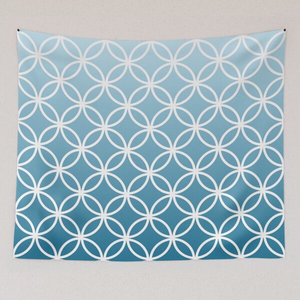 Item preview, Blue Ombre Lattice Circles designed and sold by ImageNugget.