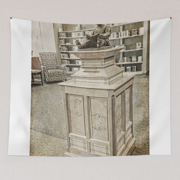 Item preview, Bronze Statue, Boy Reading Book, Kansas City Library, Grunge designed and sold by PhotosByTrish.