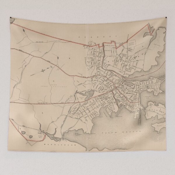 Item preview, Vintage Map of Salem Massachusetts (1891) designed and sold by BravuraMedia.