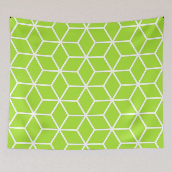 Item preview, LimeGreen Interlocked hexagon lattice designed and sold by ImageNugget.